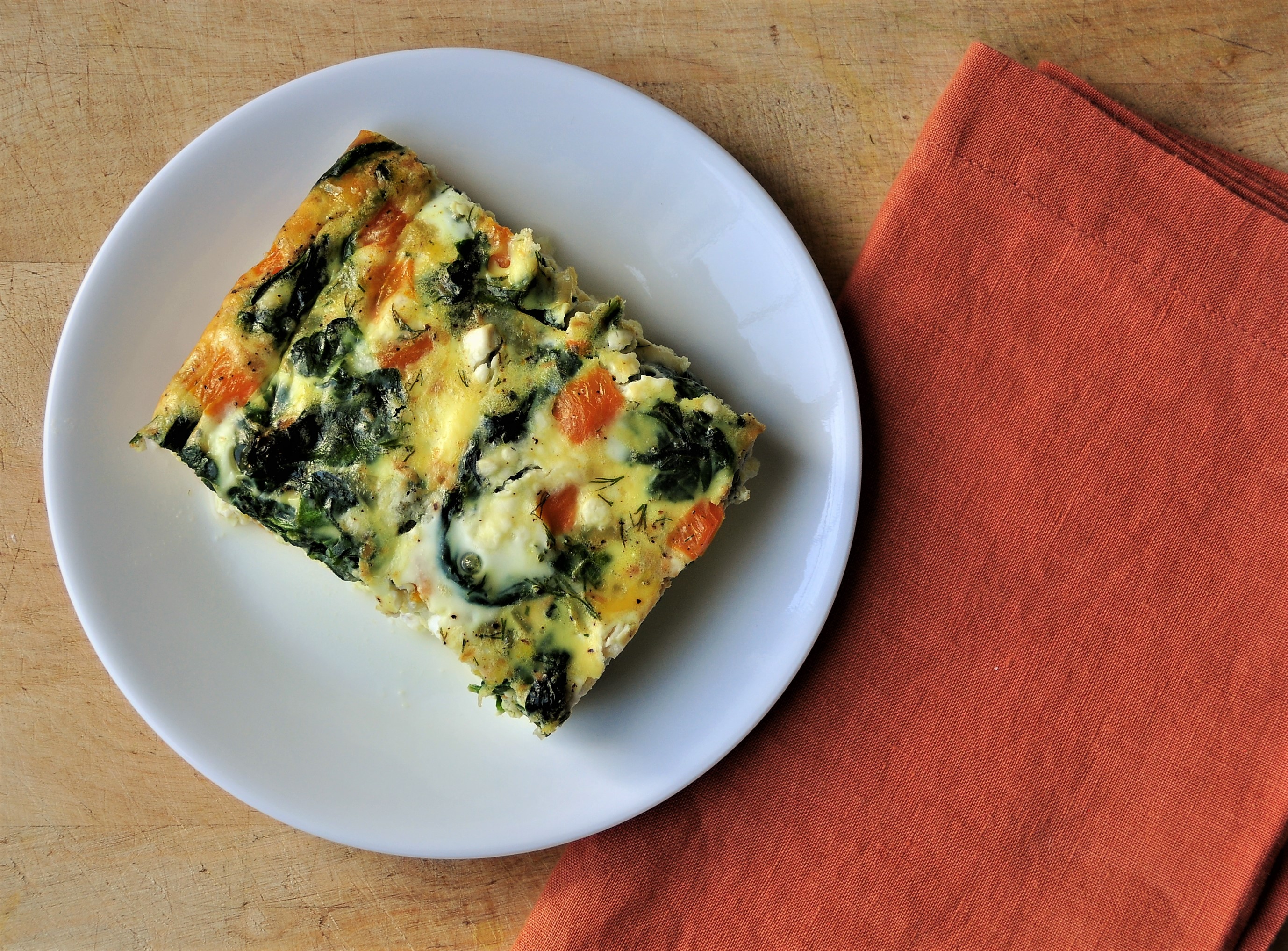 Spinach and Feta Egg Bake Tangled Up In Food